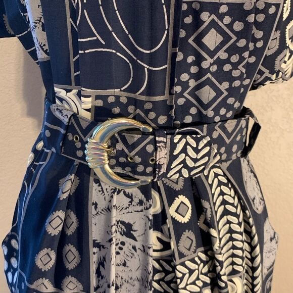 Vintage Tribal Print Geometric Dress Belt M - Picture 4 of 16